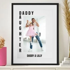 Front Page 37 Custom Daddy & Daughter Photo Upload Poster Print