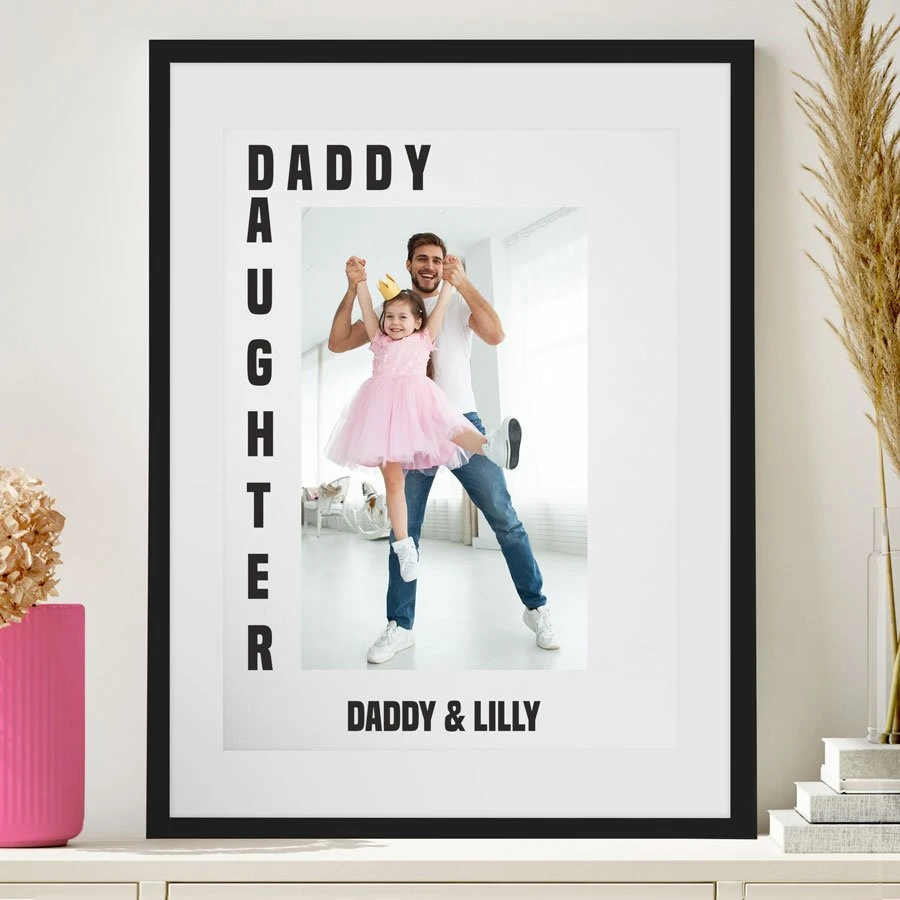 Custom Daddy & Daughter Photo Upload Poster Print 1 Custom Daddy & Daughter Photo Upload Poster Print