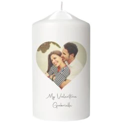 Front Page 39 Custom Heart Photo Upload Candle