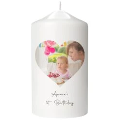 Custom Heart Photo Upload Candle -Cherished Gifts Shop custom heart photo upload candle 3