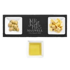Dotty Mr And Mrs Personalised Nuts And Nibbles Set