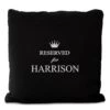 Embroidered Black Cotton Cushion Cover