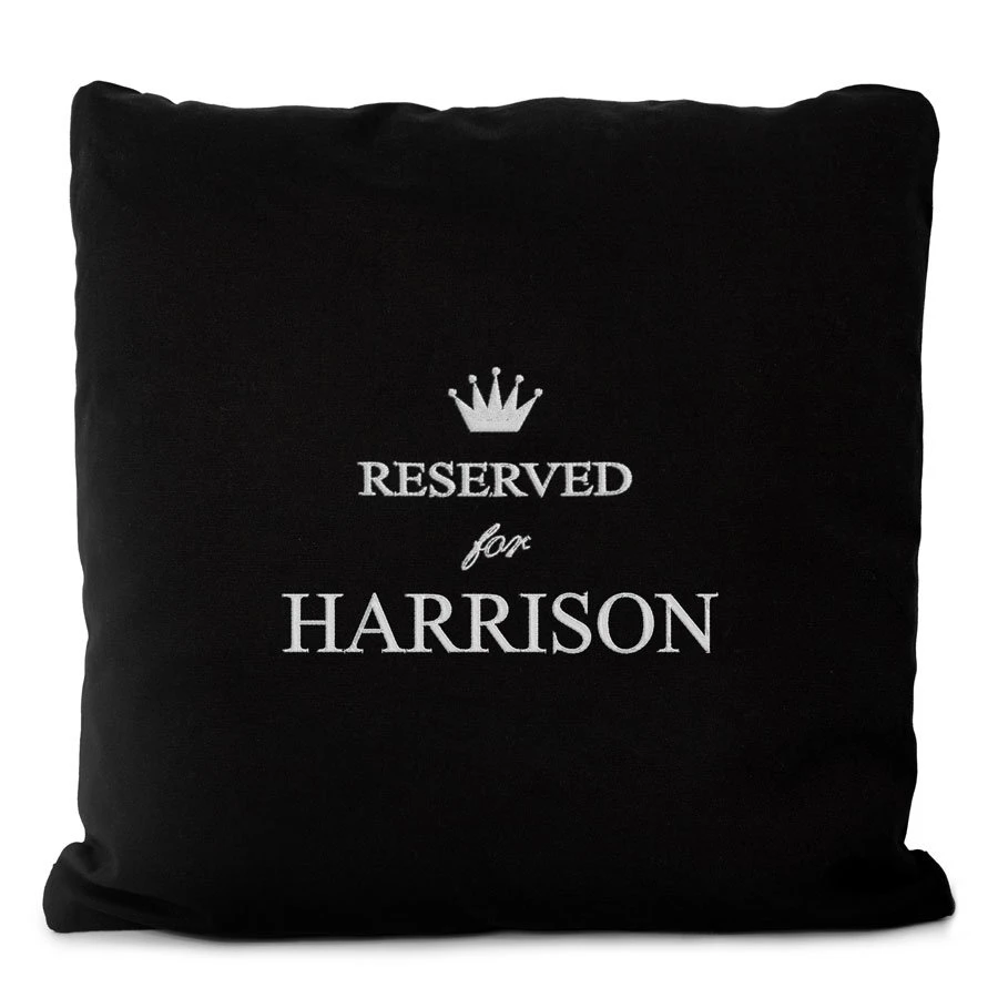 Embroidered Black Cotton Cushion Cover 1 Embroidered Black Cotton Cushion Cover