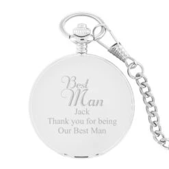 Front Page 47 Engraved Best Man Pocket Watch
