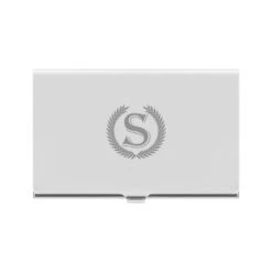 Engraved Business Card Case - Initial