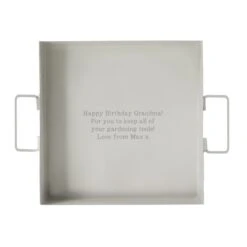 Engraved Message Metal Garden Tray