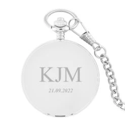 Engraved Pocket Watch - Initial And Date