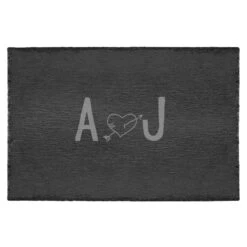 Engraved Slate Placemats - Love Heart