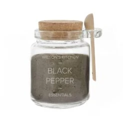 Engraved Spice Jar With Wooden Spoon