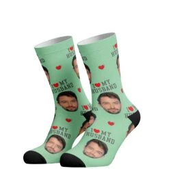 Front Page -Cherished Gifts Shop i heart my husband photo face socks 2