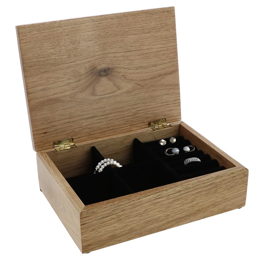 Personalised Oak Jewellery Box - Any Message 2 Personalised Oak Jewellery Box - Any Message - Image 2