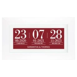 Personalised Anniversary Dates Box Frame