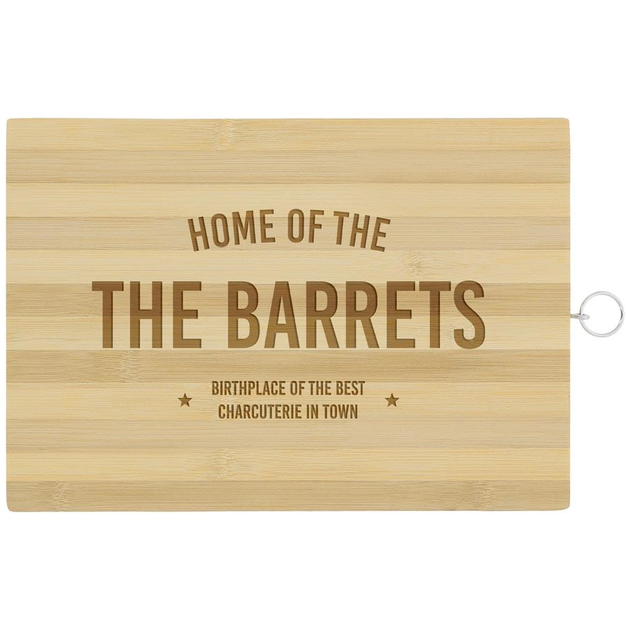 Personalised Bamboo Board With Hook 1 Personalised Bamboo Board With Hook