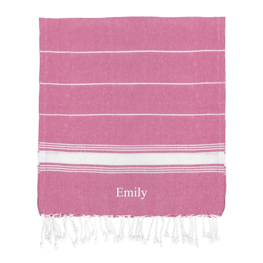 Personalised Beach Towel - Bubble-Gum Pink 1 Personalised Beach Towel - Bubble-Gum Pink