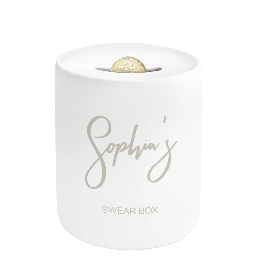 Personalised Ceramic Money Box - Swear Box 1 Personalised Ceramic Money Box - Swear Box