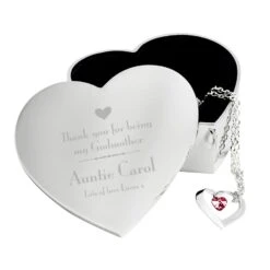 Personalised Decorative Wedding Maid Of Honour Heart Trinket Box