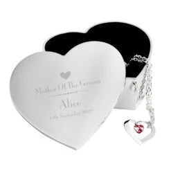 Personalised Decorative Wedding Mother Of The Groom Heart Trinket Box
