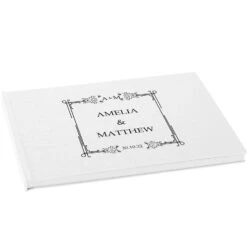 Personalised Deluxe Guest Book - Classic Wedding -Cherished Gifts Shop personalised deluxe guest book classic wedding 047 2