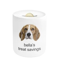 Personalised Dog Face & Message Money Box