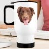Personalised Dog Face Travel Mug