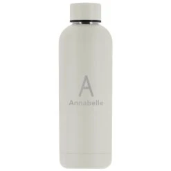 Personalised Double Walled Stainless Steel Bottle -Cherished Gifts Shop personalised double walled stainless steel bottle grey