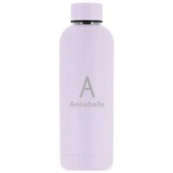Personalised Double Walled Stainless Steel Bottle -Cherished Gifts Shop personalised double walled stainless steel bottle purple