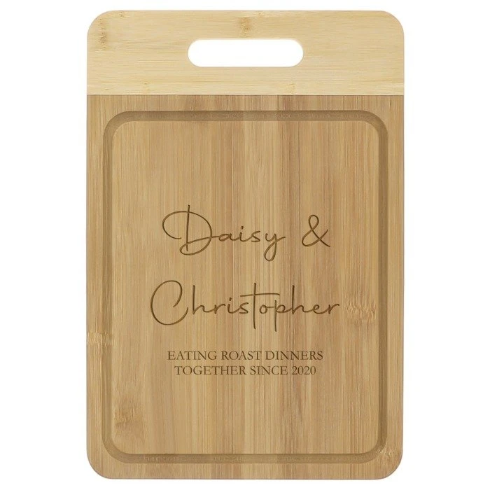 Personalised Eco-Friendly Large Bamboo Chopping Board 1 Personalised Eco-Friendly Large Bamboo Chopping Board