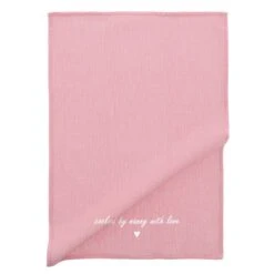 Personalised Embroidered Tea Towel - Heart Design