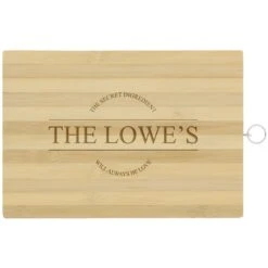 Personalised Family Chopping Board With Hanging Hook