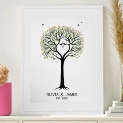 Personalised Framed Poster - Love Birds