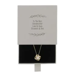 Personalised Gold Or Silver Plated Knot Crystal Necklace