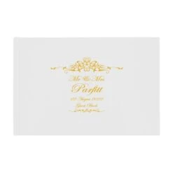 Personalised Guest Book - Gold Ornate Swirl Design