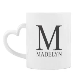 Personalised Heart Handle Mug