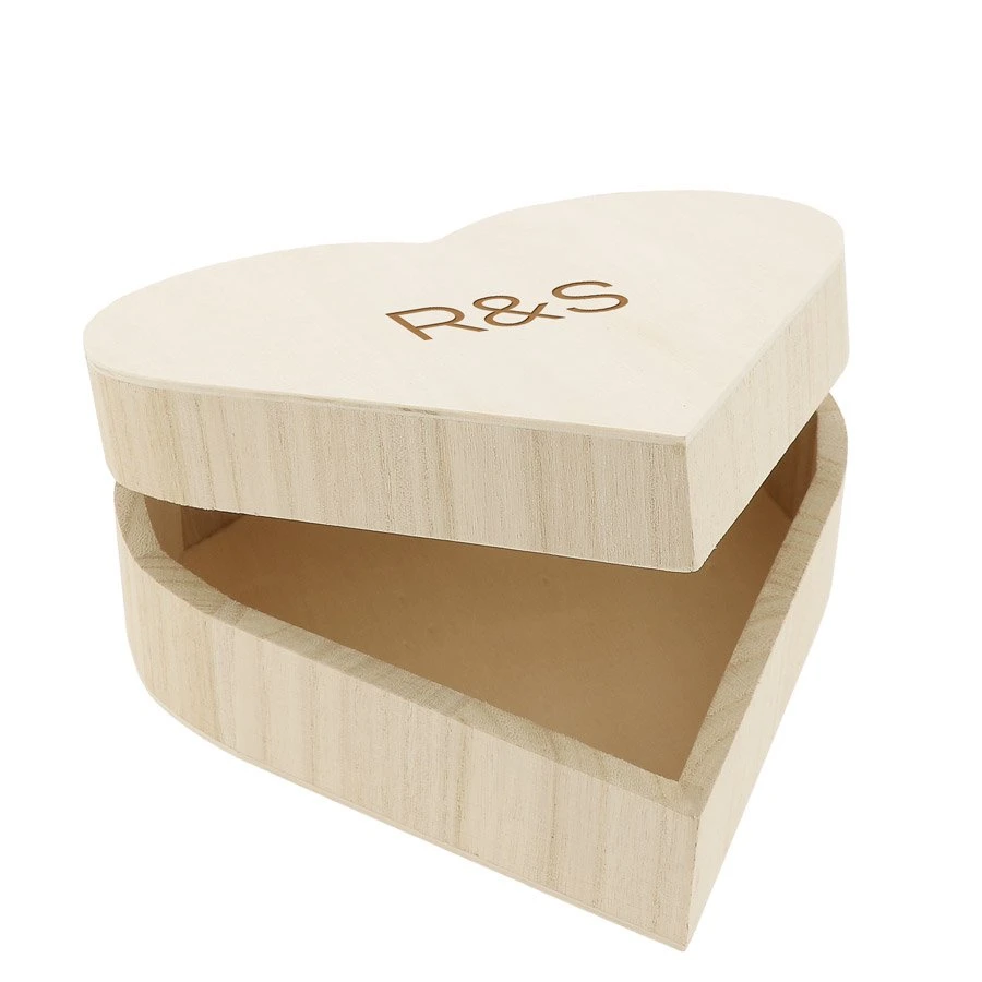 Personalised Heart Jewellery / Keepsake Box - Initials 2 Personalised Heart Jewellery / Keepsake Box - Initials - Image 2