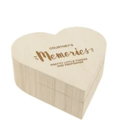 Personalised Heart Jewellery / Keepsake Box - Memories