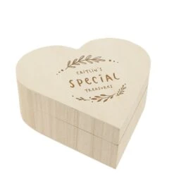 Personalised Heart Jewellery / Keepsake Box - Treasures