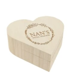 Personalised Heart Jewellery / Keepsake Box - Wreath