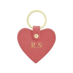 Personalised Leather Heart Keyring 13 Personalised Leather Heart Keyring -Cherished Gifts Shop personalised leather heart keyring light pink