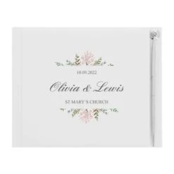 Personalised Luxury Guest Book With Pen