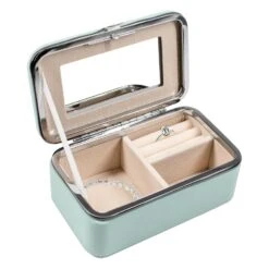 Personalised Message Jewellery Box With Mirror -Cherished Gifts Shop personalised message jewellery box with mirror open 367
