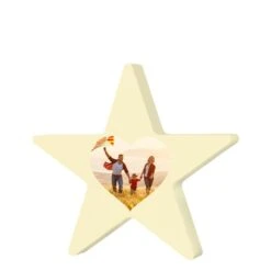 Personalised Photo Upload Wooden Star Keepsake