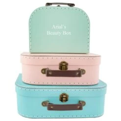 Personalised Retro Makeup Storage Suitcase