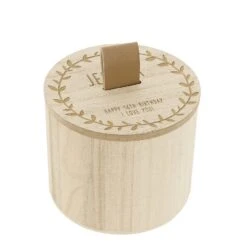 Personalised Round Trinket Box - Floral Wreath -Cherished Gifts Shop personalised round trinket box floral wreath uf 11593 3