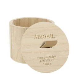 Personalised Round Trinket Box - Name & Message