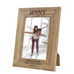 Personalised Rustic Photo Frame - Slogan & Message -Cherished Gifts Shop personalised rustic photo frame slogan message 046 3