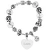 Personalised Silver Charm Bracelet - Name