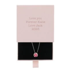 Personalised Silver Plated Crystal Necklace