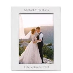 Front Page 28 Personalised Silver Plated Photo Frame - Couples