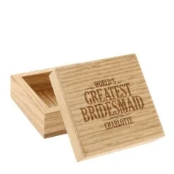 Personalised Solid Oak Trinket Box - World's Greatest