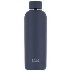 Personalised Sustainable Water Bottle -Cherished Gifts Shop personalised sustainable water bottle navy